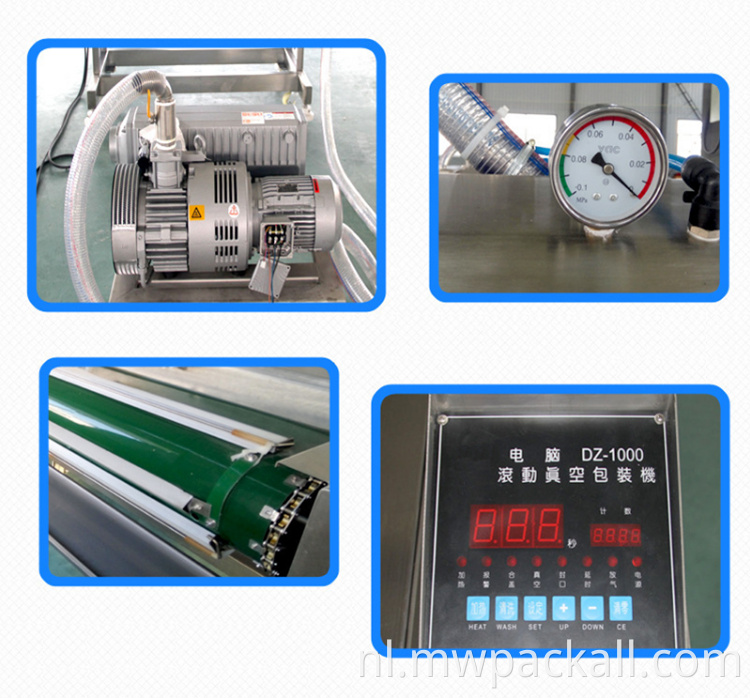 10 kg auto continu rollend vacuüm stikstofinjectie vleesverpakkingsmachine